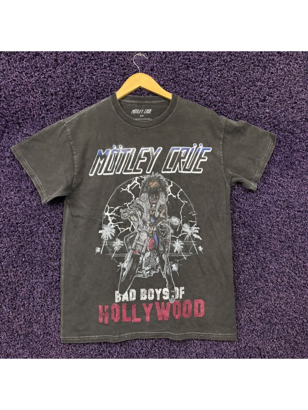 Motley Crue Bad Boys of Hollywood Art Glam Metal T-Shirt S/M